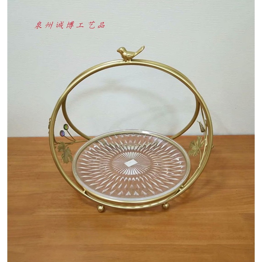 新款 鐵藝水果蛋糕盤 甜品臺西點心託盤 酒店自助餐廳展示託盤籃-細節圖7