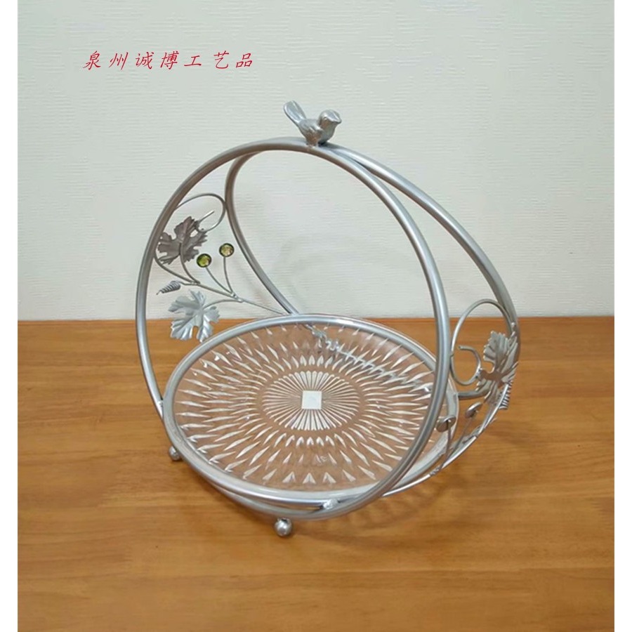 新款 鐵藝水果蛋糕盤 甜品臺西點心託盤 酒店自助餐廳展示託盤籃-細節圖8