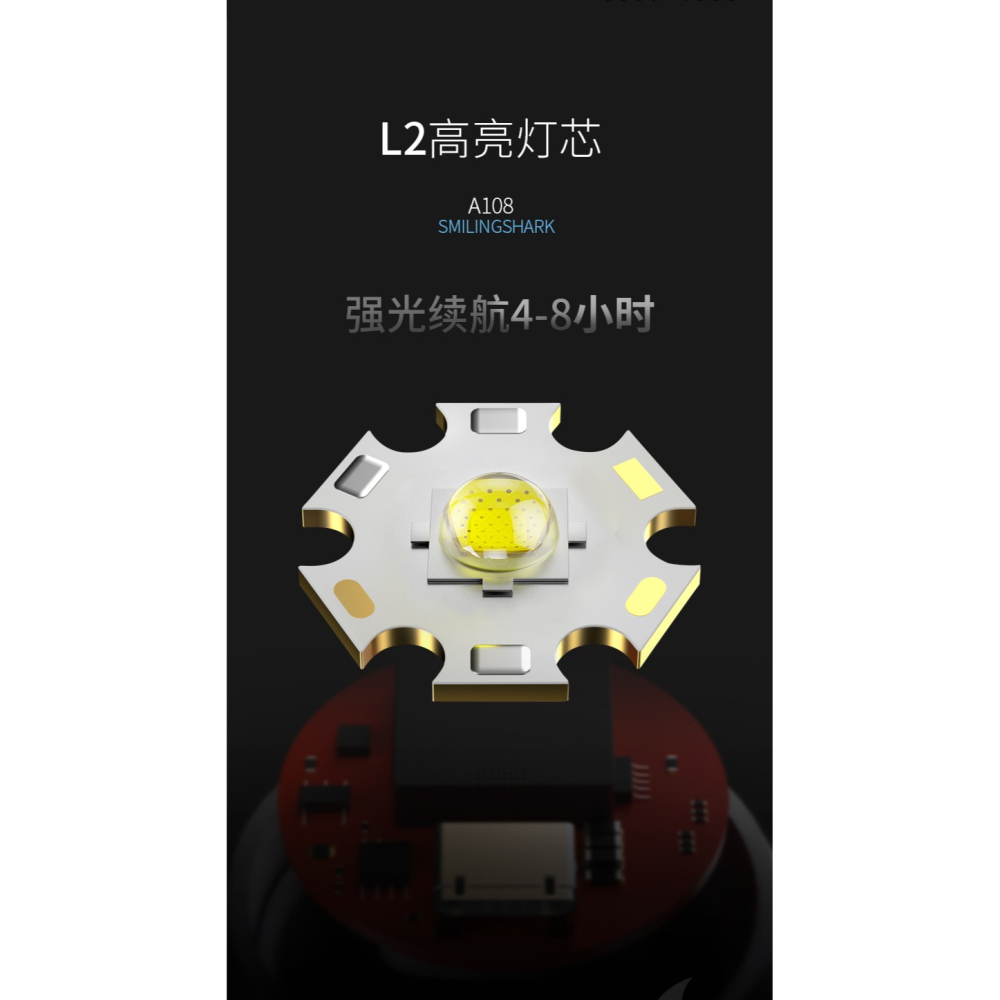 強光手電筒1000米小便攜家用迷你超亮遠射戶外戰術多功能氙氣燈-細節圖8