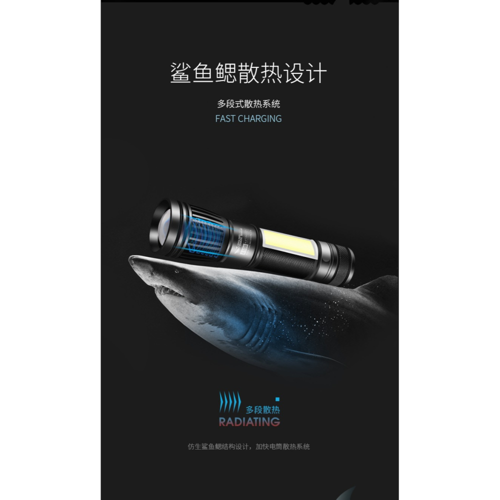 強光手電筒1000米小便攜家用迷你超亮遠射戶外戰術多功能氙氣燈-細節圖9