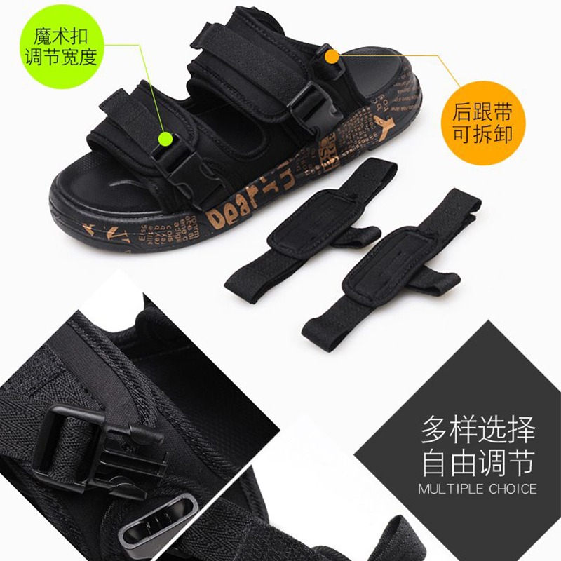 新款夏季涼鞋男士休閑沙灘鞋潮流運動涼拖鞋兩用外穿室外拖鞋-細節圖5