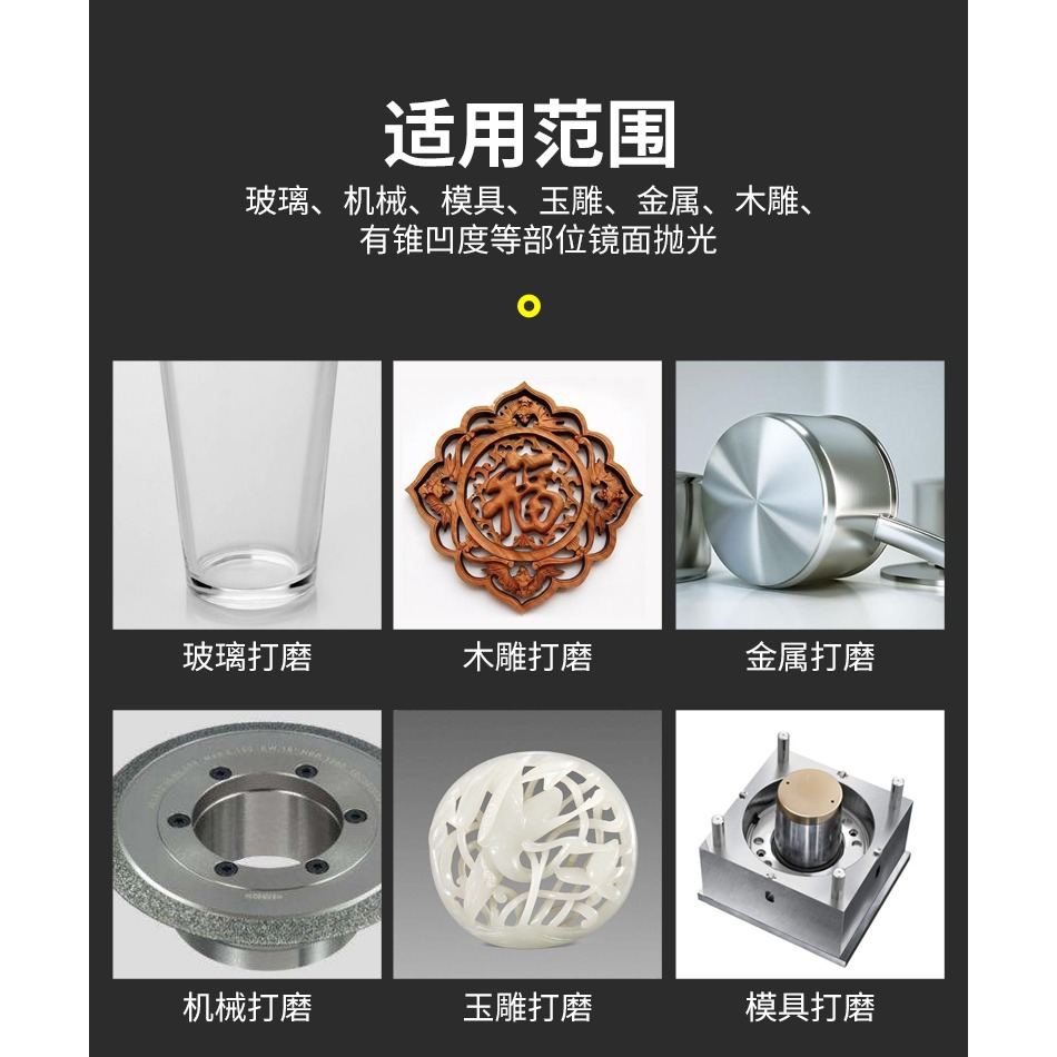 羊毛打磨頭拋光輪金屬玉石鏡面玻璃拋光頭手鉆電動打磨神器棉輪-細節圖8