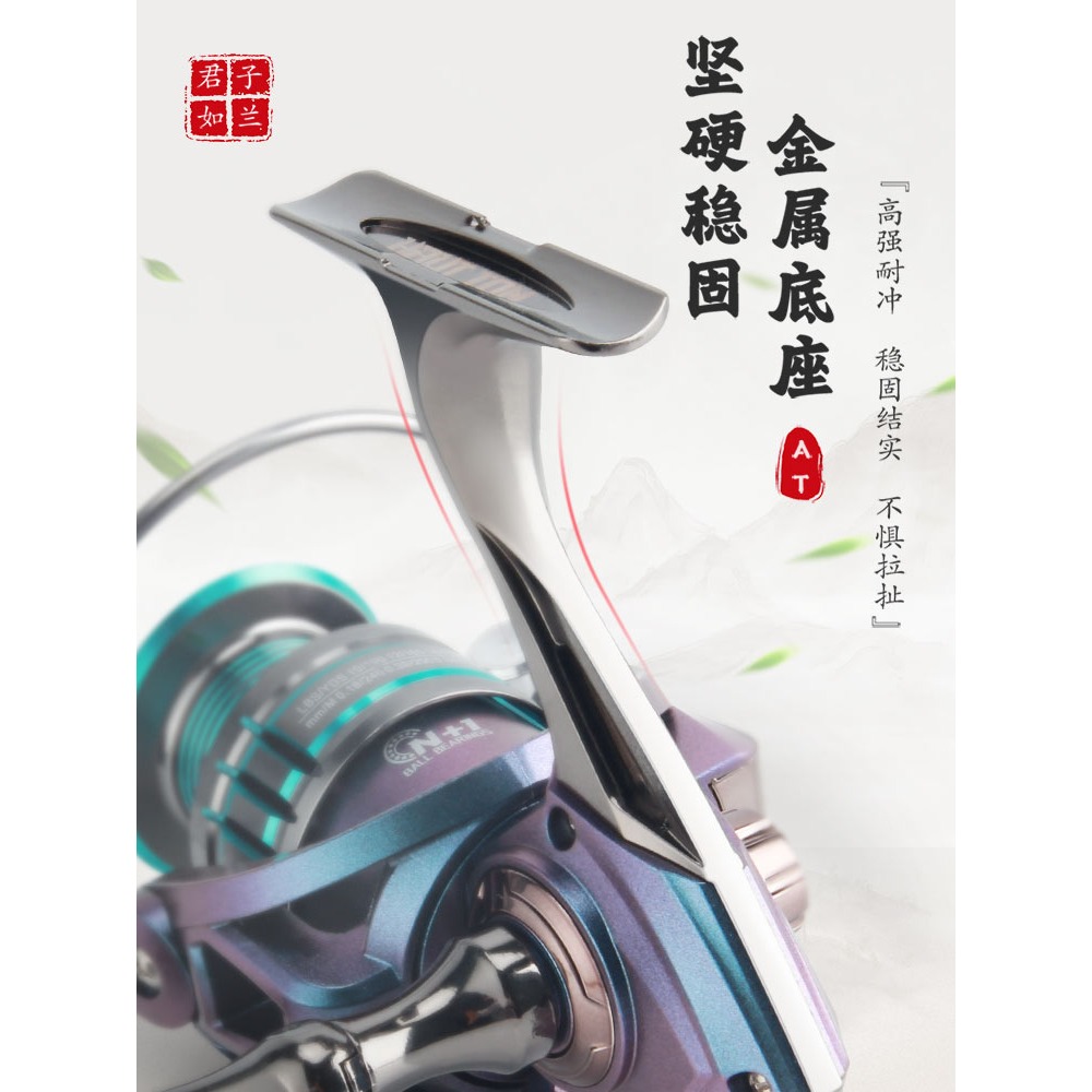 皓頓AT全金屬紡車輪路亞線杯無間隙魚線輪子海桿拋竿遠投漁輪魚輪-細節圖2
