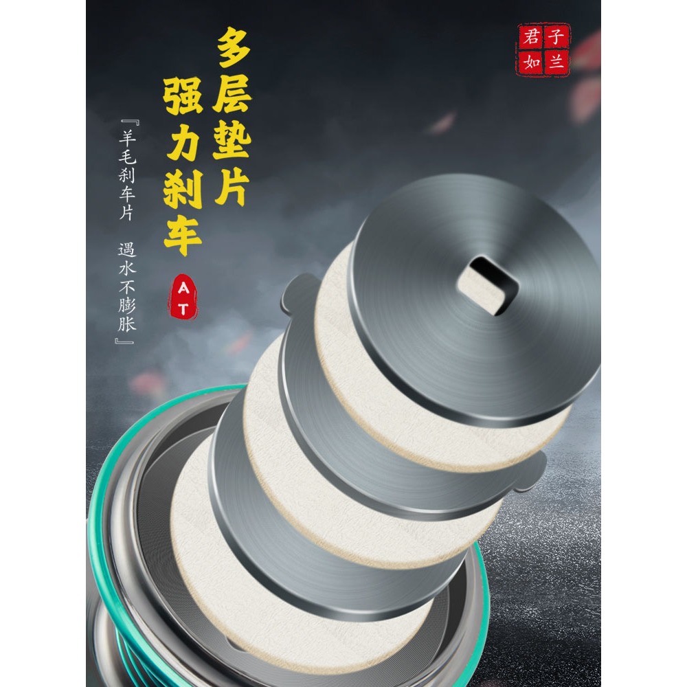 皓頓AT全金屬紡車輪路亞線杯無間隙魚線輪子海桿拋竿遠投漁輪魚輪-細節圖3