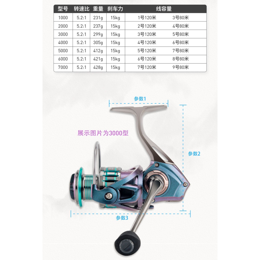 皓頓AT全金屬紡車輪路亞線杯無間隙魚線輪子海桿拋竿遠投漁輪魚輪-細節圖9