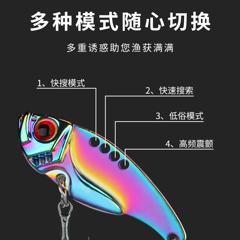 金屬vib路亞餌微物迷你假餌小馬口震動翹嘴羅非紅眼專殺遠投亮片-細節圖2
