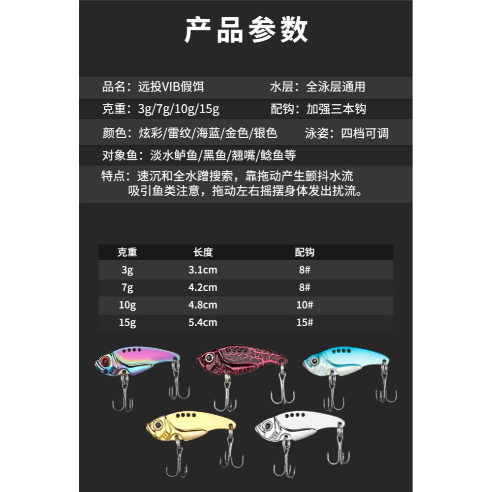 金屬vib路亞餌微物迷你假餌小馬口震動翹嘴羅非紅眼專殺遠投亮片-細節圖7