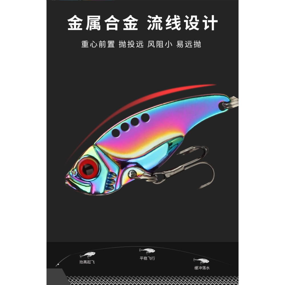 金屬vib路亞餌微物迷你假餌小馬口震動翹嘴羅非紅眼專殺遠投亮片-細節圖10