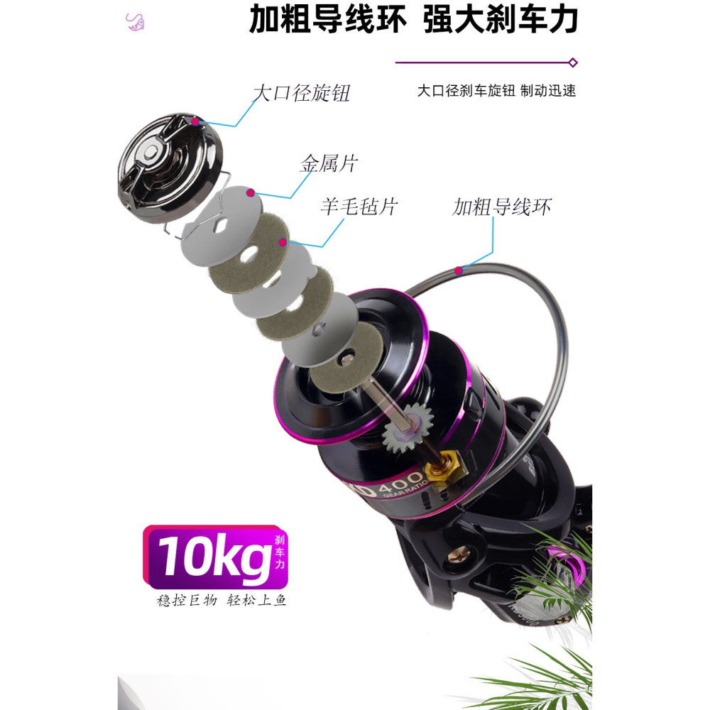 皓頓漁輪紡車輪金屬漁輪不銹鋼路亞海竿遠投輪海桿輪魚線輪魚輪-細節圖10
