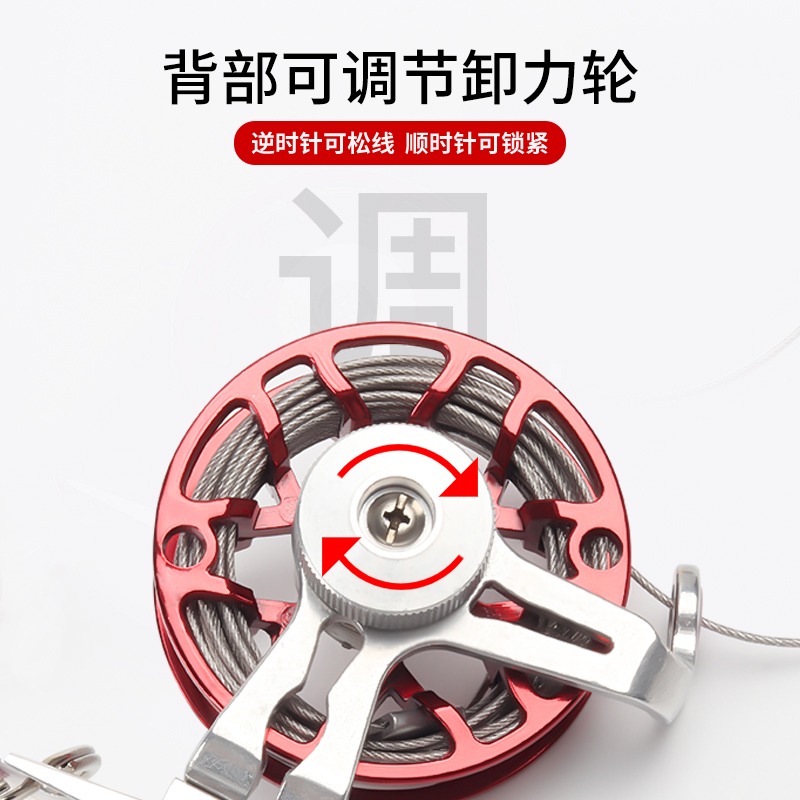 活魚扣魚鎖路亞鎖魚器不銹鋼拴魚繩多功能串穿魚器釣魚用具垂釣-細節圖2