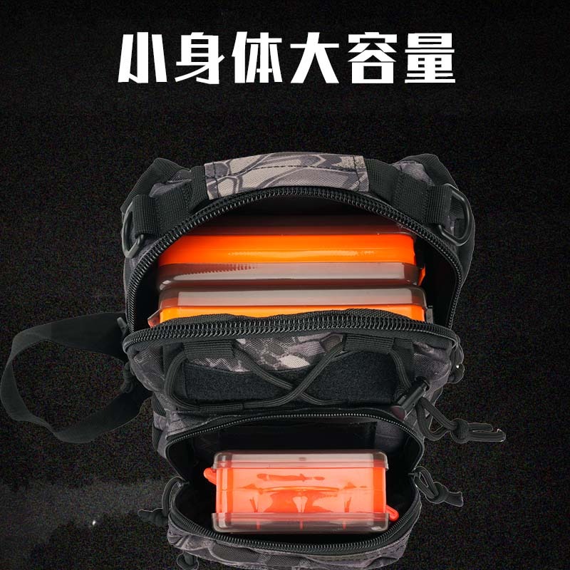 2022新款路亞腰包多功能單肩斜跨揹包路亞竿包戶外釣魚漁具路亞包-細節圖3