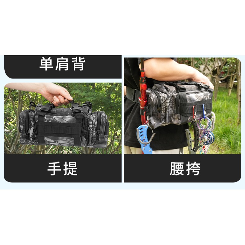 2022新款路亞腰包多功能單肩斜跨揹包路亞竿包戶外釣魚漁具路亞包-細節圖10