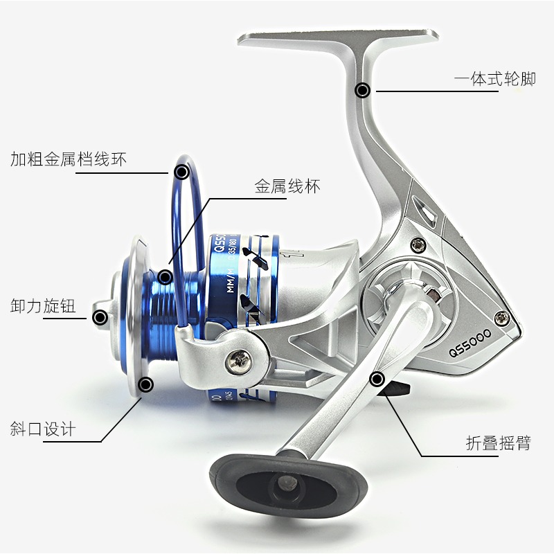 漁輪魚輪紡車輪全金屬漁線輪不銹鋼海竿輪魚線輪海桿輪路亞遠投輪-細節圖4