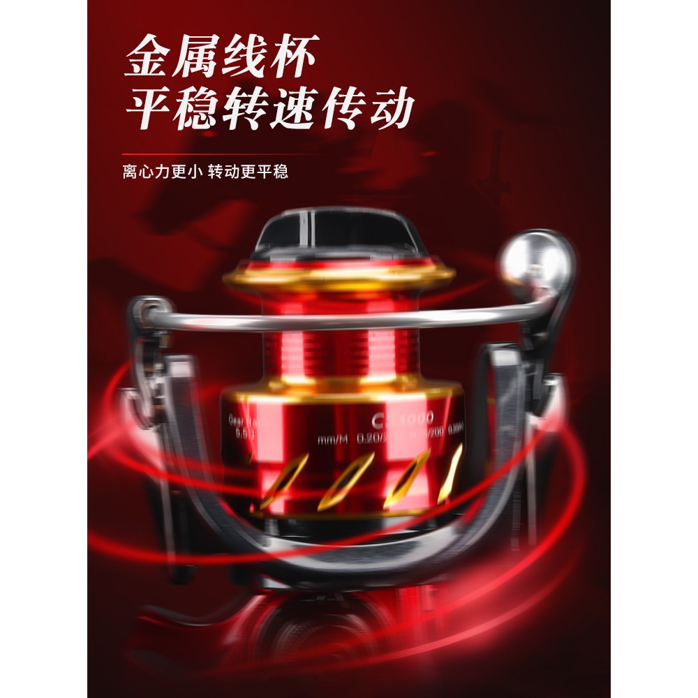 CS紡車輪金屬路亞漁輪遠投專用魚輪大全釣魚輪子海竿海桿磯釣-細節圖3