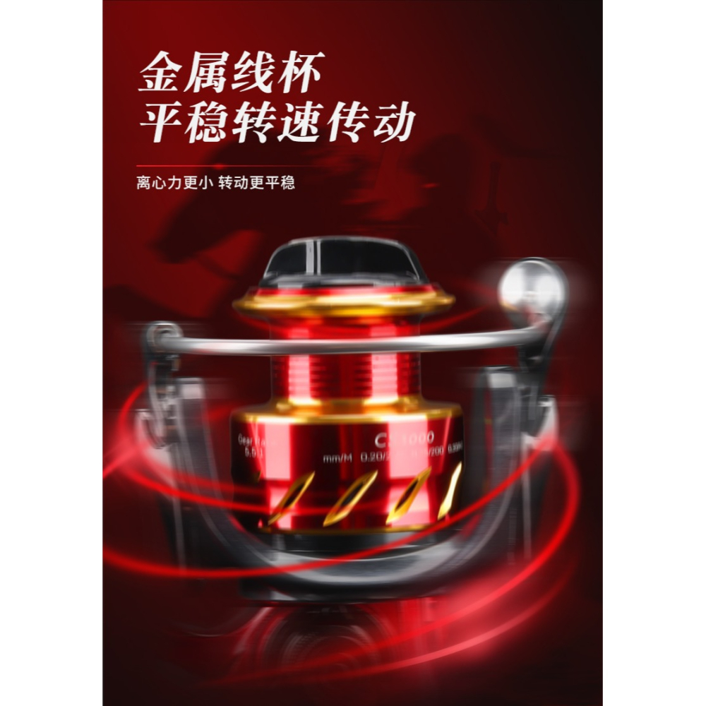 CS紡車輪金屬路亞漁輪遠投專用魚輪大全釣魚輪子海竿海桿磯釣-細節圖10