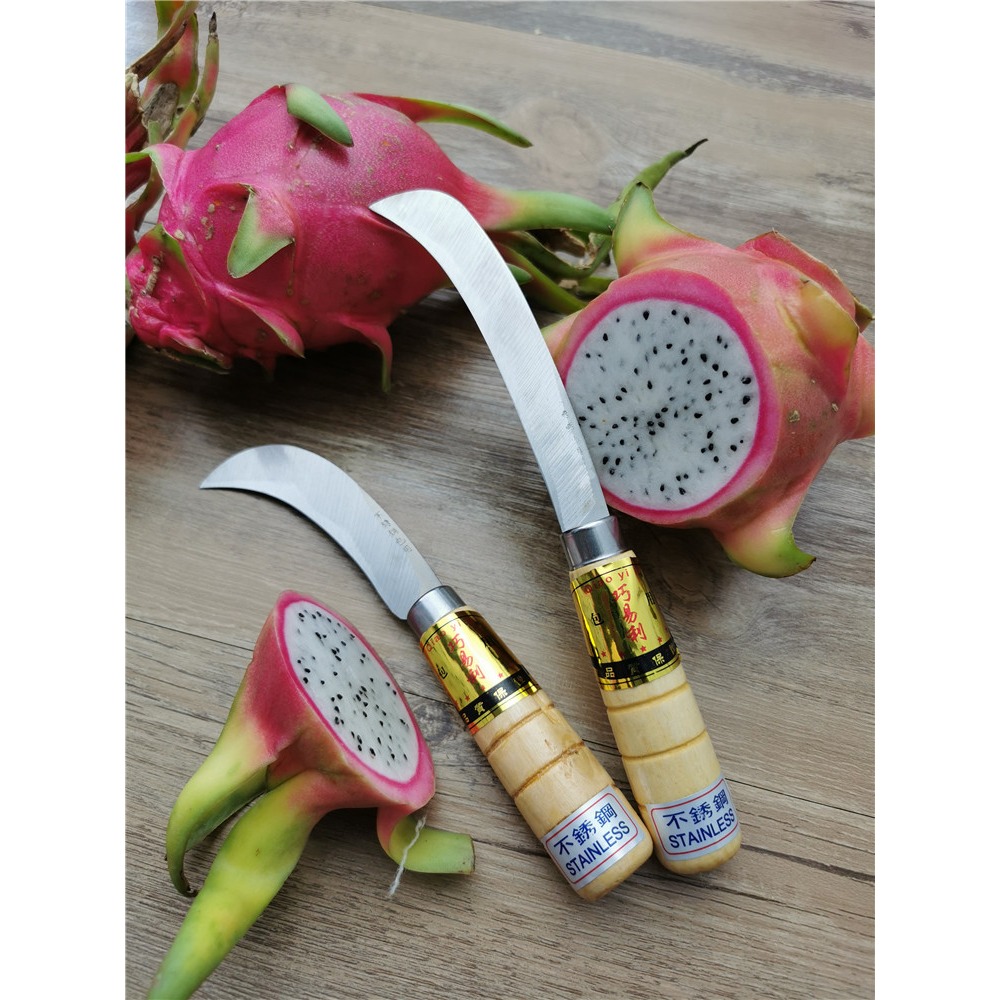 香蕉刀鳳梨刀水果彎刀不銹鋼菠蘿刀banana刀包郵割菜小彎刀弧形-細節圖3