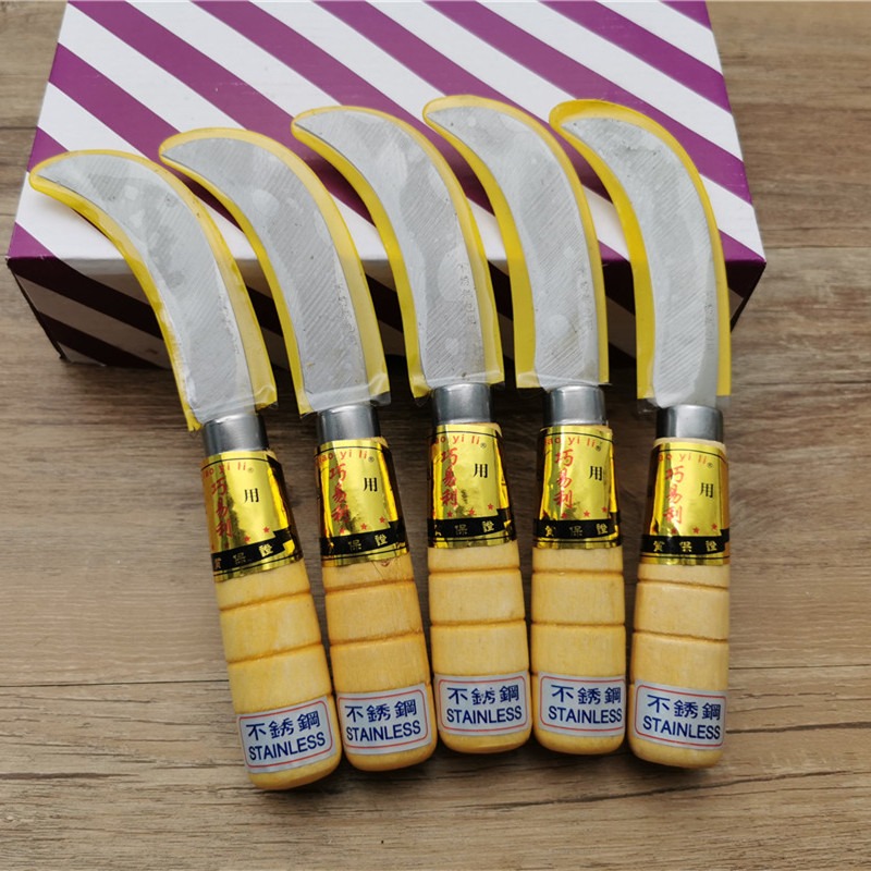 香蕉刀鳳梨刀水果彎刀不銹鋼菠蘿刀banana刀包郵割菜小彎刀弧形-細節圖8