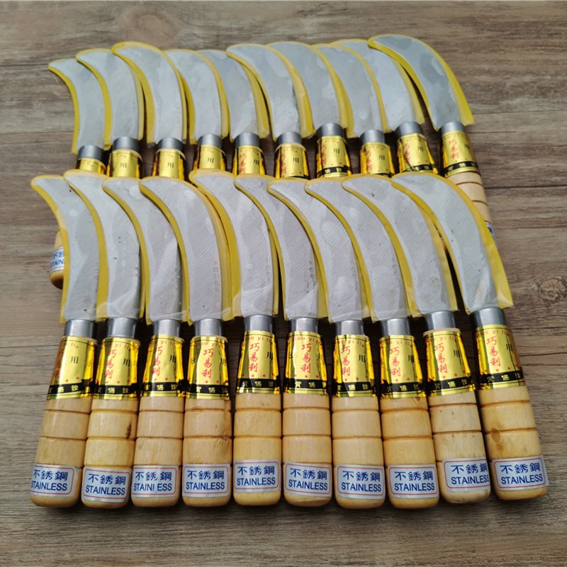 香蕉刀鳳梨刀水果彎刀不銹鋼菠蘿刀banana刀包郵割菜小彎刀弧形-細節圖10