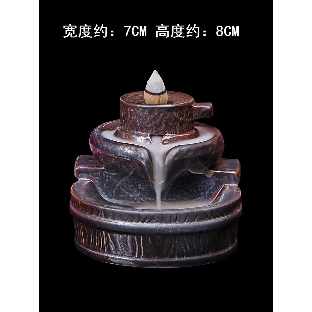 創意倒流香粒室內香薰塔香流雲觀賞老山檀香艾草衛生間除臭除味香-細節圖4