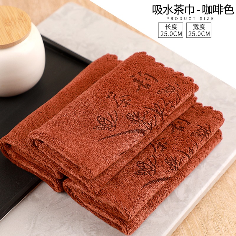 茶巾布吸水高檔中式小號茶桌茶臺專用吸水毛巾抹布茶巾墊茶布茶巾-細節圖8