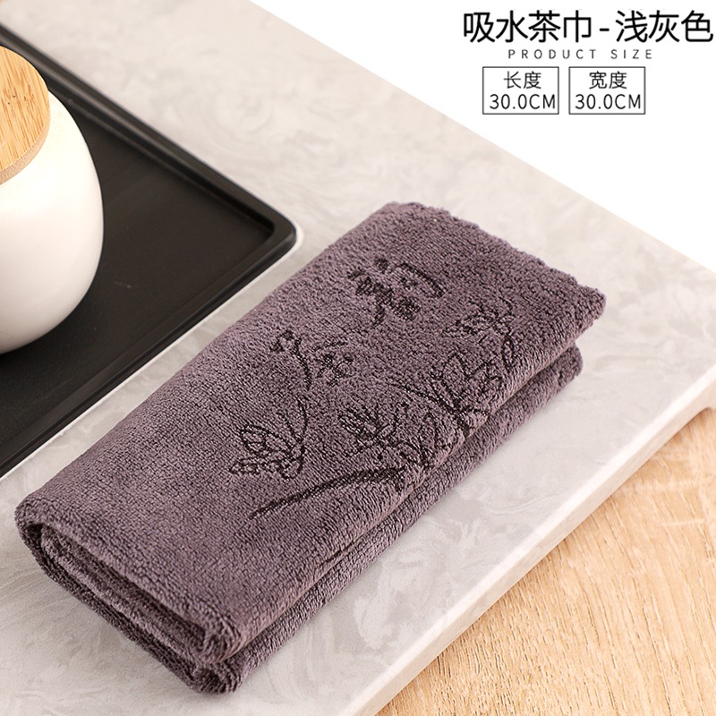 茶巾布吸水高檔中式小號茶桌茶臺專用吸水毛巾抹布茶巾墊茶布茶巾-細節圖10