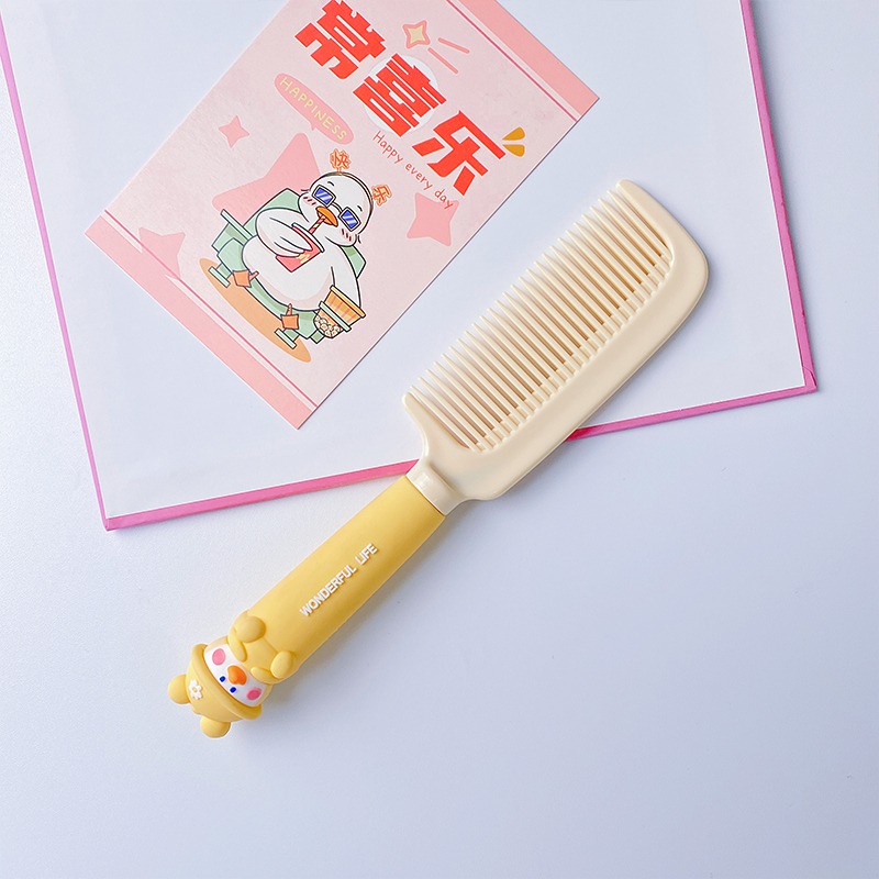 卡通手柄梳女士長發防靜電家用直發梳便攜順發梳可愛少女心美發梳-細節圖7
