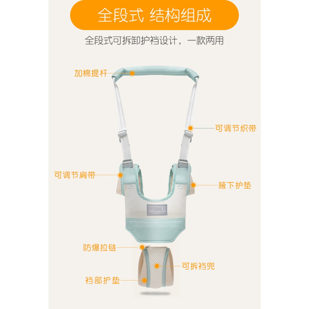 寶寶學步帶嬰幼兒學走路背帶防摔防勒小孩牽引繩護腰型神器多功能-細節圖8