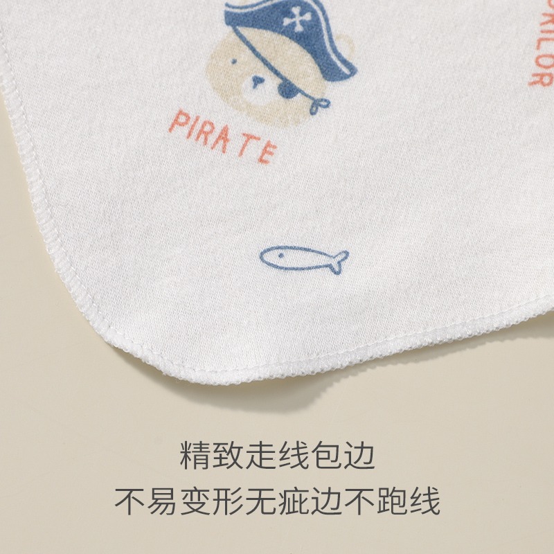 寶寶口水巾純棉餵奶手帕手新生兒用品嬰兒超柔軟洗臉毛巾小方巾-細節圖3