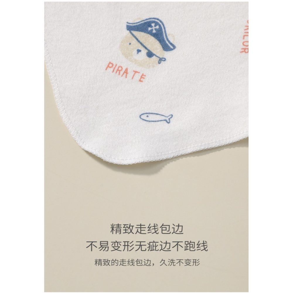 寶寶口水巾純棉餵奶手帕手新生兒用品嬰兒超柔軟洗臉毛巾小方巾-細節圖10