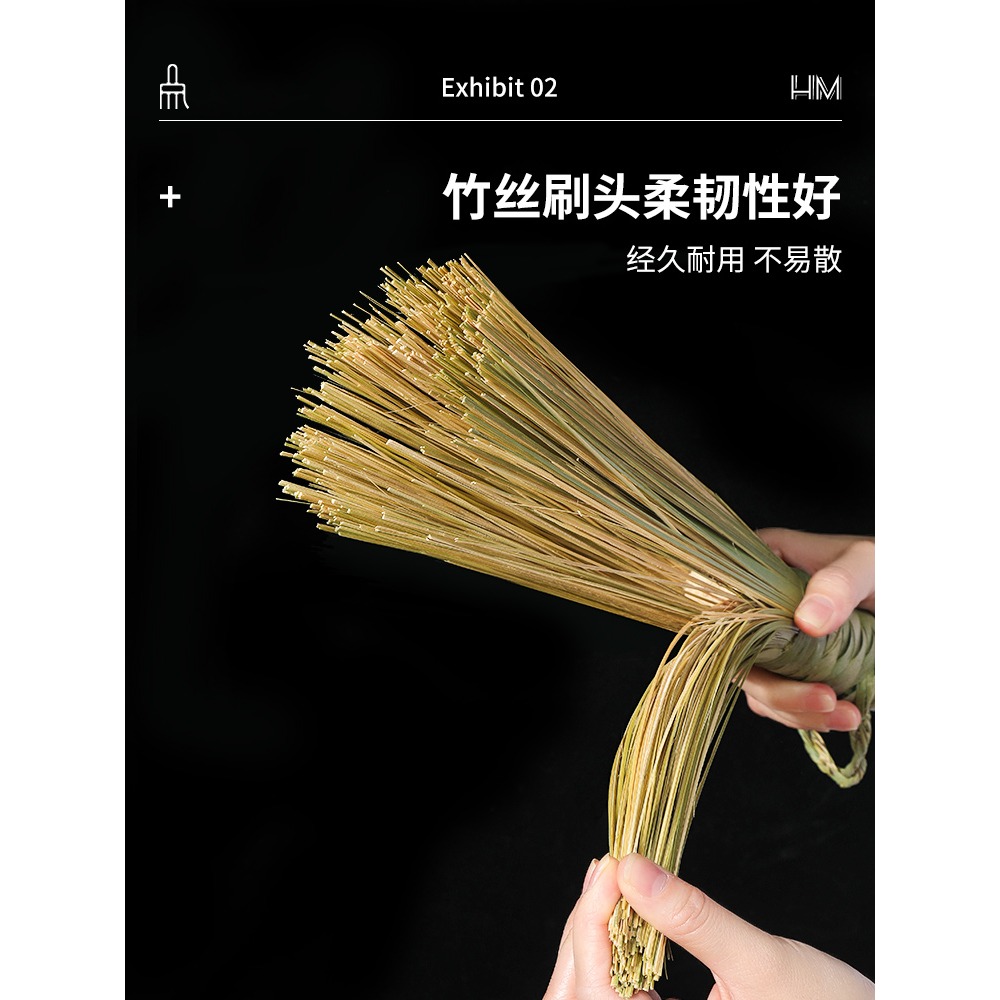 刷鍋神器手工竹刷子老式炊帚洗鍋的鍋刷家用廚房不沾油清潔工具-細節圖2