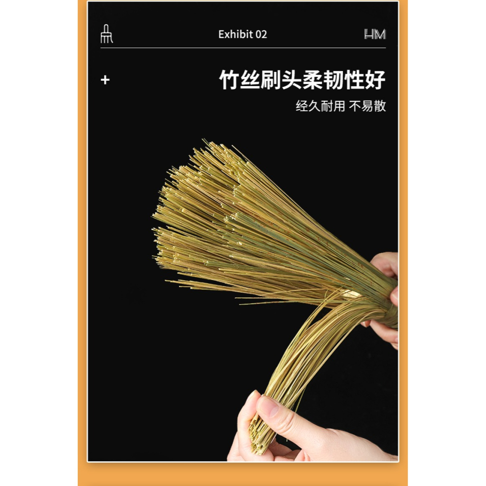 刷鍋神器手工竹刷子老式炊帚洗鍋的鍋刷家用廚房不沾油清潔工具-細節圖10