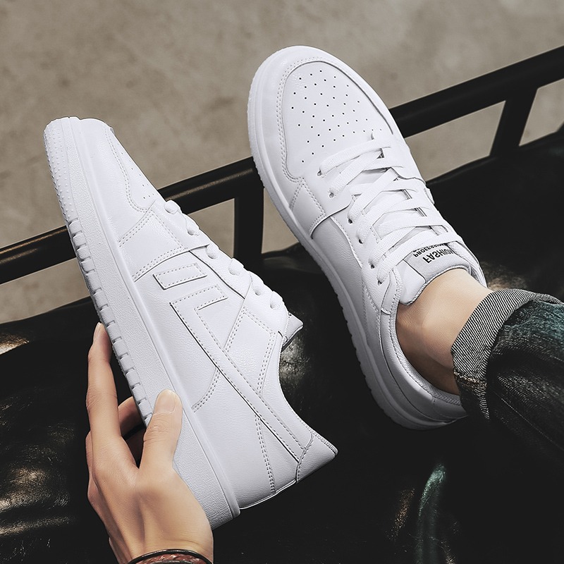年新款秋季aj男鞋網紅潮流平底板鞋韓版百搭男士休閑小白潮鞋-細節圖3
