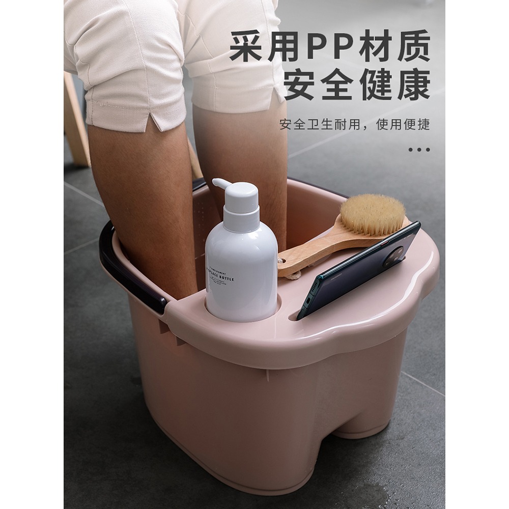 泡腳桶家用高深泡腳盆過小腿膝蓋宿舍洗腳足浴桶保溫按摩泡腳神器-細節圖2