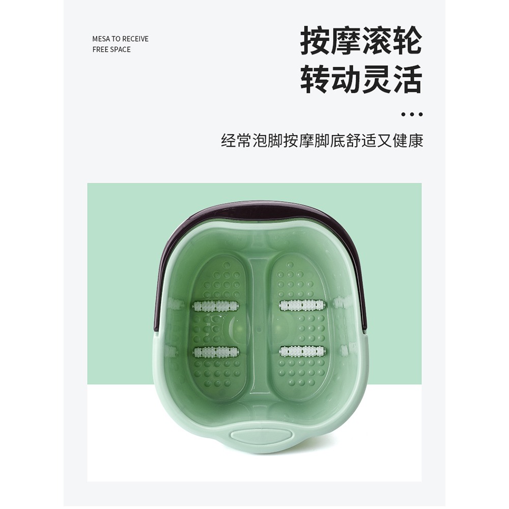 泡腳桶家用高深泡腳盆過小腿膝蓋宿舍洗腳足浴桶保溫按摩泡腳神器-細節圖3