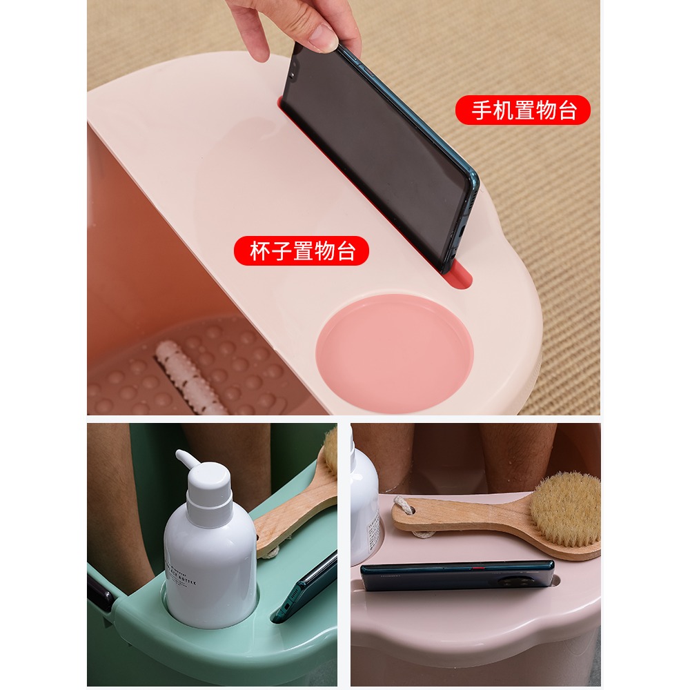 泡腳桶家用高深泡腳盆過小腿膝蓋宿舍洗腳足浴桶保溫按摩泡腳神器-細節圖5