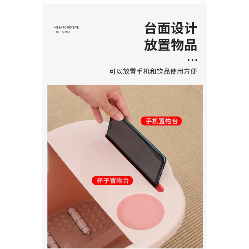 泡腳桶家用高深泡腳盆過小腿膝蓋宿舍洗腳足浴桶保溫按摩泡腳神器-細節圖9