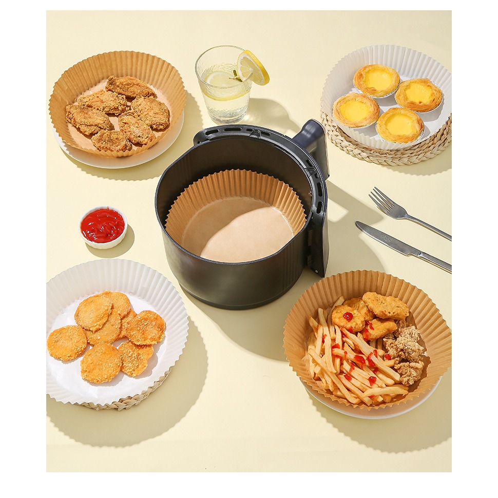 食品級空氣炸鍋專用紙家用圓形小熊九陽山本廚房用大號食物吸油紙-細節圖8