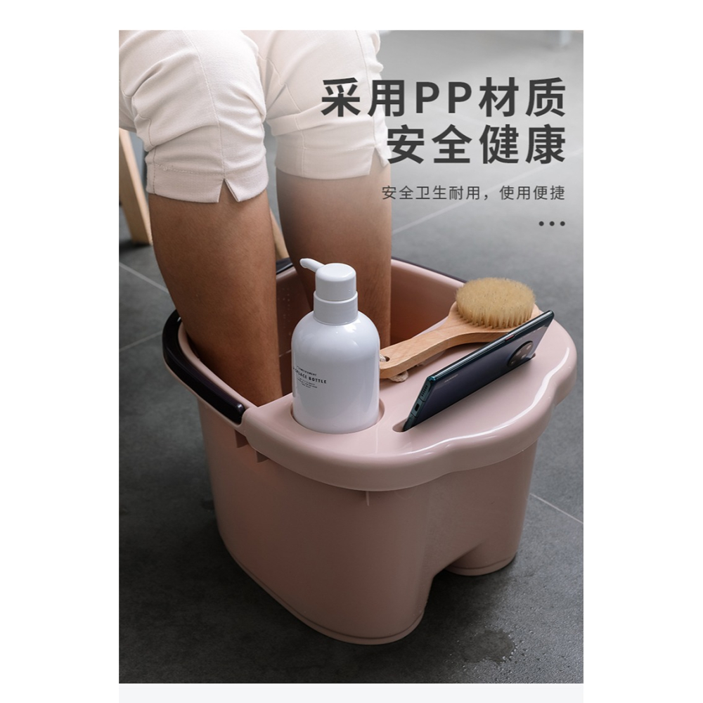 泡腳桶家用高深泡腳盆過小腿膝蓋宿舍洗腳足浴桶保溫按摩泡腳神器-細節圖10