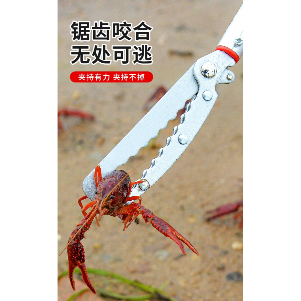 蛇夾子消防伸縮加長夾蛇器防咬野外神器鱔魚叉泥鰍趕海蛇鉤夾大挾-細節圖9