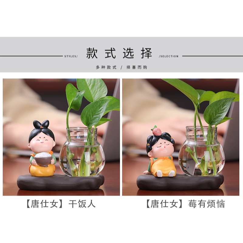 創意可愛唐仕女擺件家居飾品客廳電視櫃裝飾品小擺設喬遷禮物禮品-細節圖8