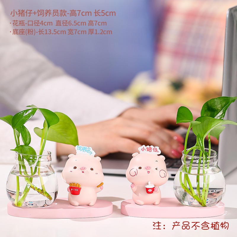 可愛小豬擺件創意辦公室桌面小擺設卡通裝飾品生日禮物情人節禮物-細節圖9