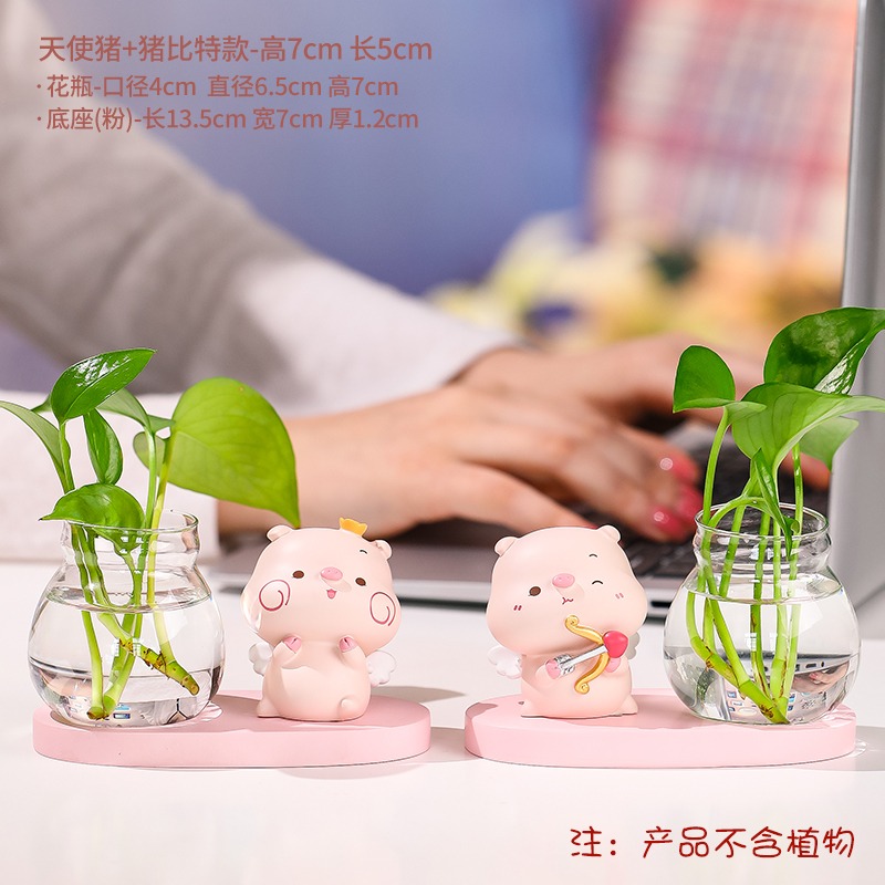 可愛小豬擺件創意辦公室桌面小擺設卡通裝飾品生日禮物情人節禮物-細節圖10
