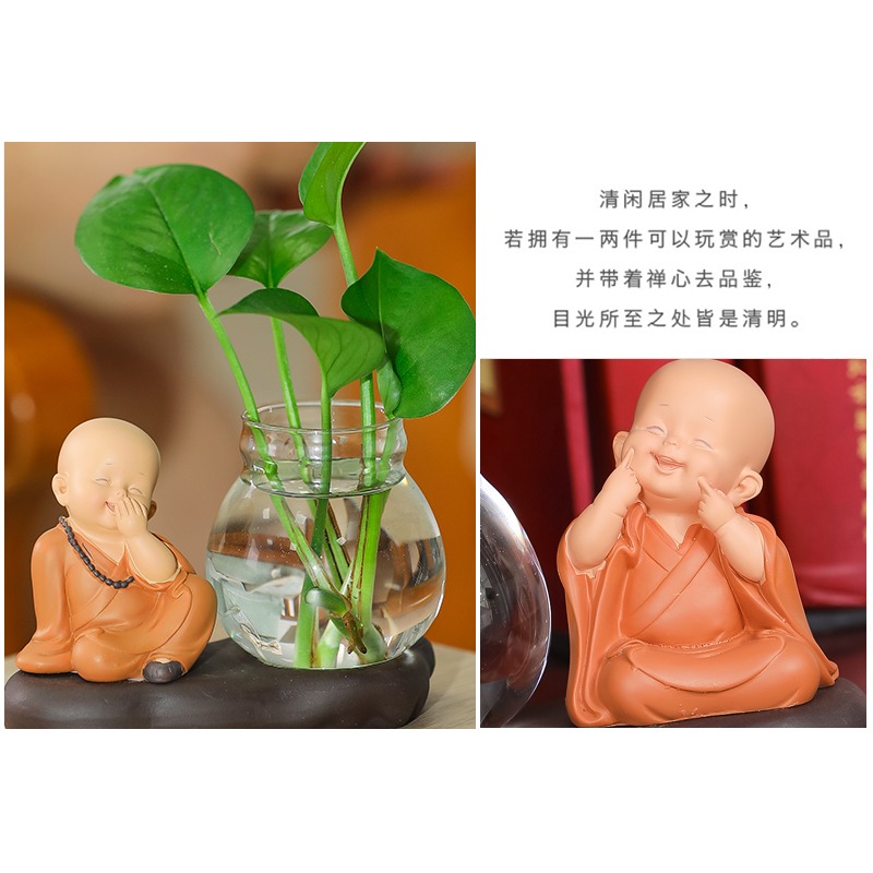 創意新中式花瓶客廳插花小擺件透明玻璃器皿水養植物綠蘿水培花器-細節圖10