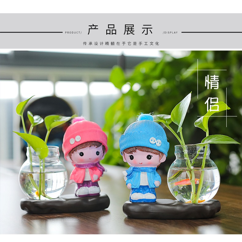 網紅北歐花瓶客廳插花家居小擺件裝飾品透明玻璃器皿創意水養花器-細節圖10