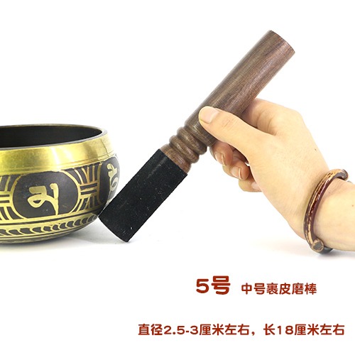 尼泊爾手工瑜伽冥想頌缽配件音缽槌佛音碗棒錘裹皮磨棒靜心缽皮棒-細節圖10