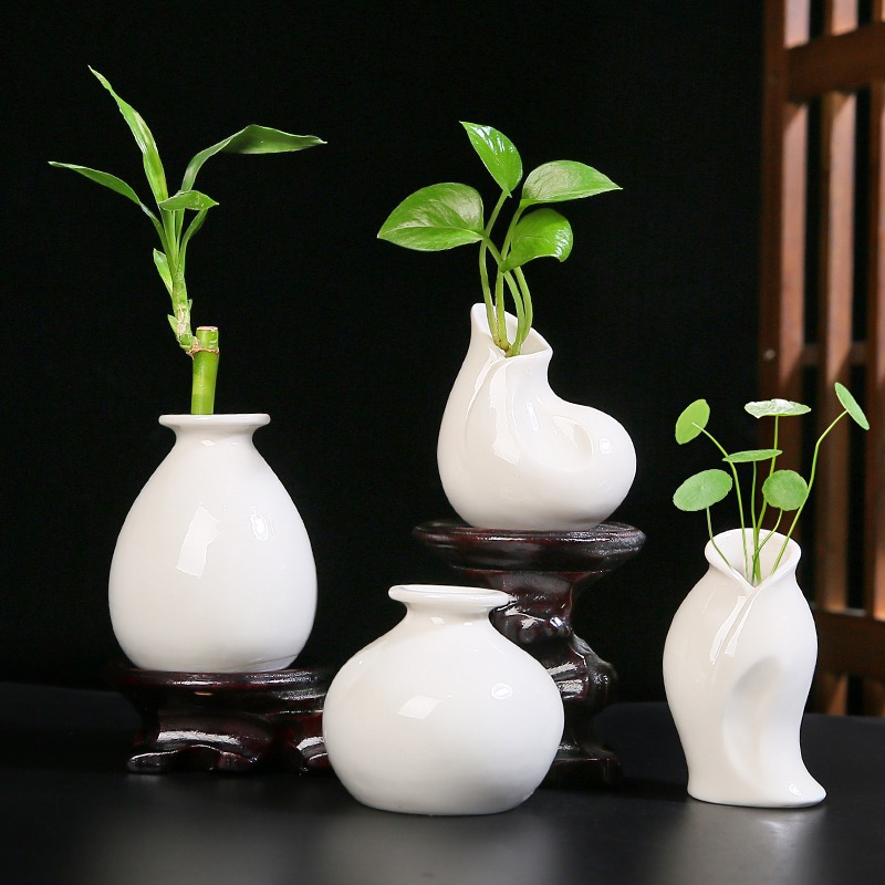 新中式陶瓷小花瓶創意水培植物客廳插花電視櫃家居書房裝飾品擺件-細節圖4