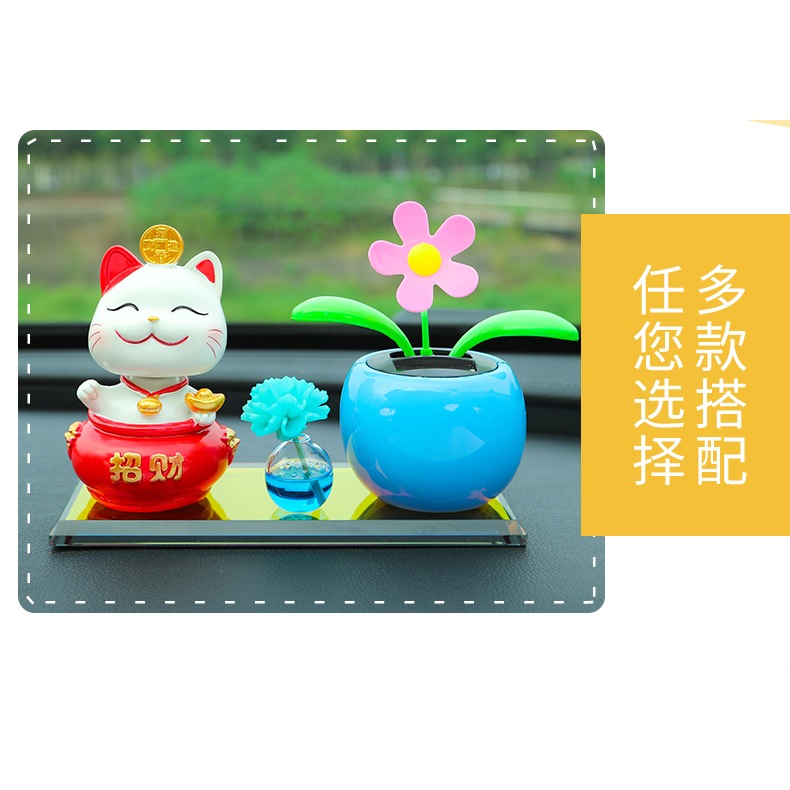 網紅車載汽車擺件創意個性招財貓車內飾品中控臺高檔漂亮裝飾女生-細節圖10