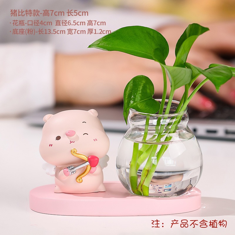 可愛小豬擺件治癒系減壓小物件裝飾品臥室家居客廳創意門口置物架-細節圖10