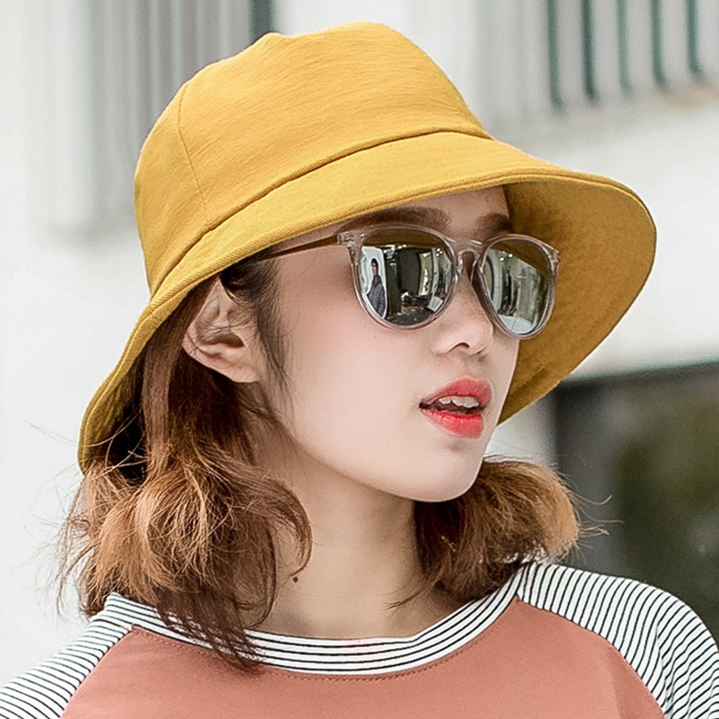 韓版漁夫帽子 女夏天遮陽防曬帽時尚出遊盆帽休閑學生百搭太陽帽-細節圖7