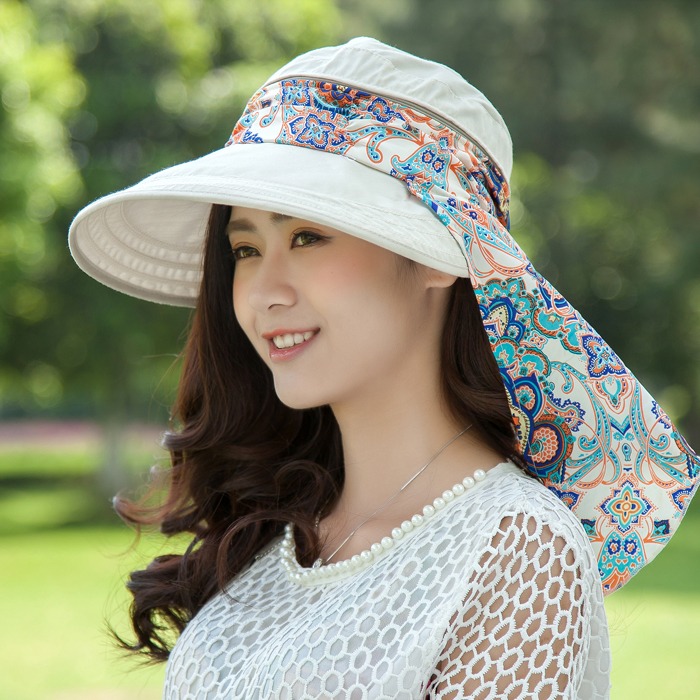 遮陽帽子女夏天戶外大沿遮臉防曬帽防紫外線騎車可折疊沙灘太陽帽-細節圖5